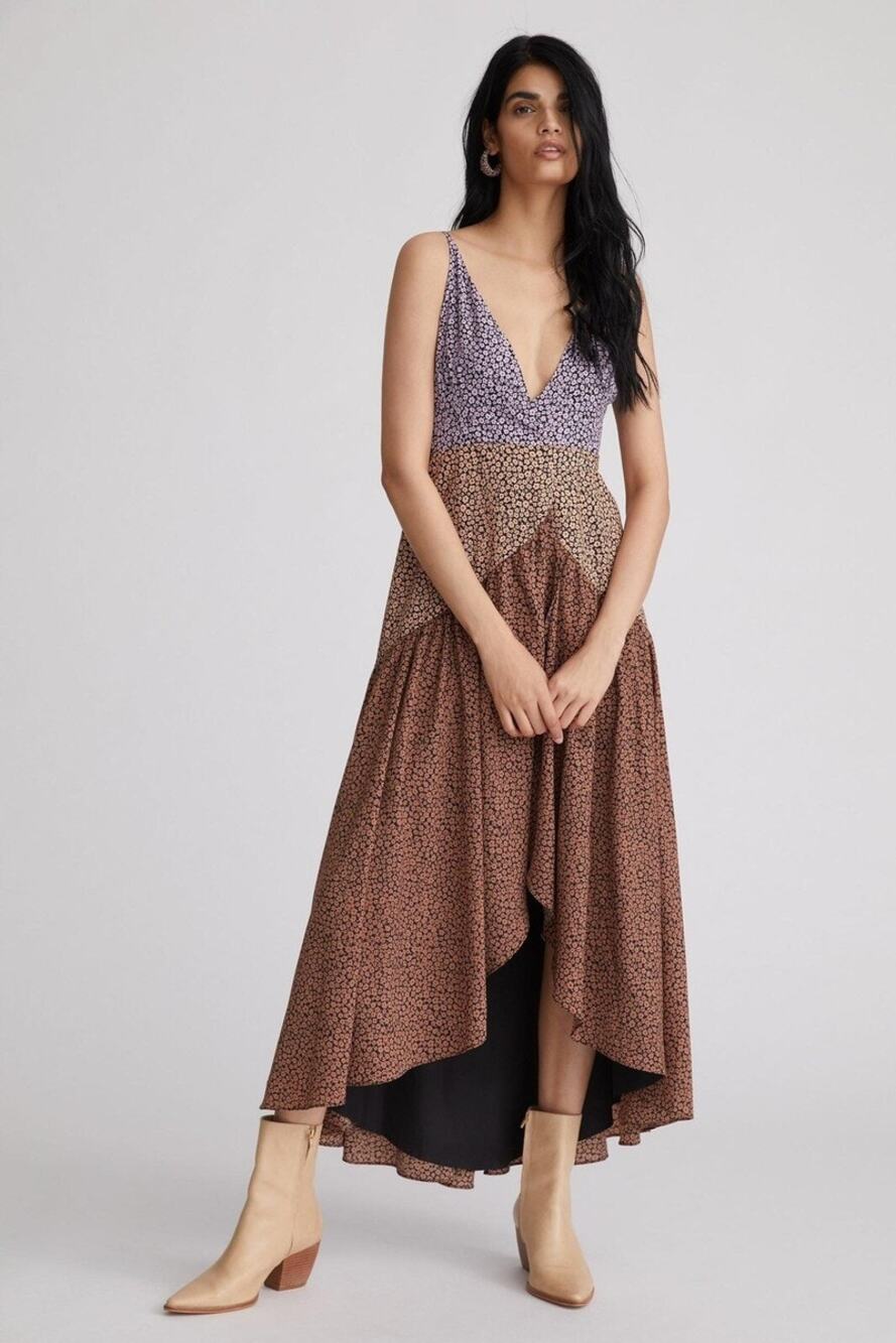 Anthropologie Hutch Spring Wedding Guest Dress Multicolor Size S